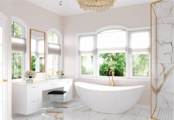12" x 24" White Calacatta Polished Porcelain Tile