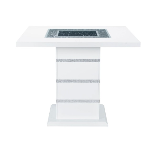 Monaco White-Bar Table + Monaco Bar Stools  Grey/White