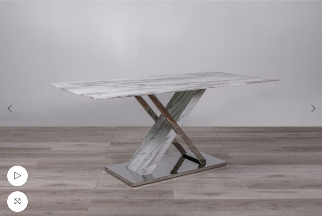 D1274Dinning Table + D915Dinning Chair White