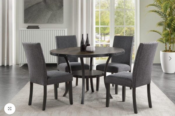 D1622 Dinning Table + D1622 Dinning Chair - Grey