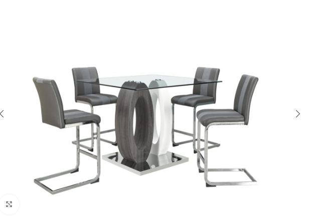D1628 Dinning Table + D915 Dinning Chair - Grey