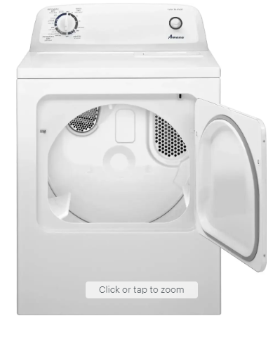 Amana - 6.5 Cu. Ft. Electric Dryer with Automatic Dryness Control - White