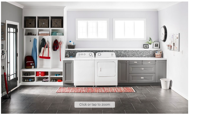 Amana - 6.5 Cu. Ft. Electric Dryer with Automatic Dryness Control - White