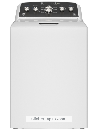 GE - 4.5 Cu. Ft. High-Efficiency Top Load Washer with Wash Boost - White with Matte Black