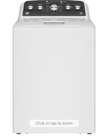 GE - 4.5 Cu. Ft. High-Efficiency Top Load Washer with Wash Boost - White with Matte Black