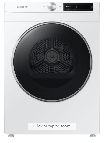 Samsung - 4.0 Cu. Ft. Stackable Smart Electric Dryer with AI Smart Dial - White
