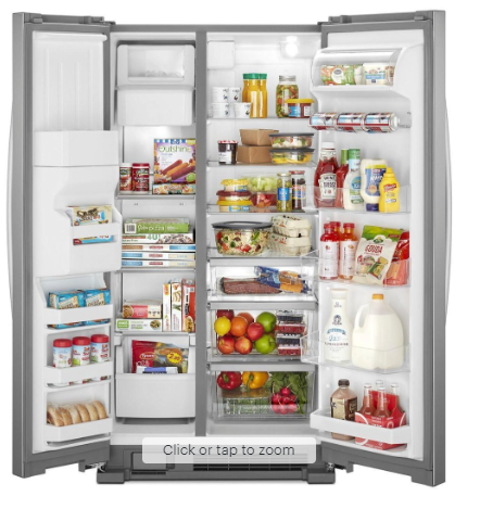 21.4 CU. Refrigerator Whirlpool Side by Side in SS