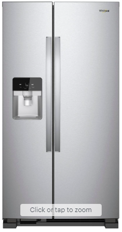 Whirlpool - 21.4 Cu. Ft. Side-by-Side Refrigerator with Fingerprint Resistant - Stainless Steel