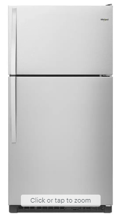 Whirlpool - 20.5 Cu. Ft. Top-Freezer Refrigerator - Stainless Steel