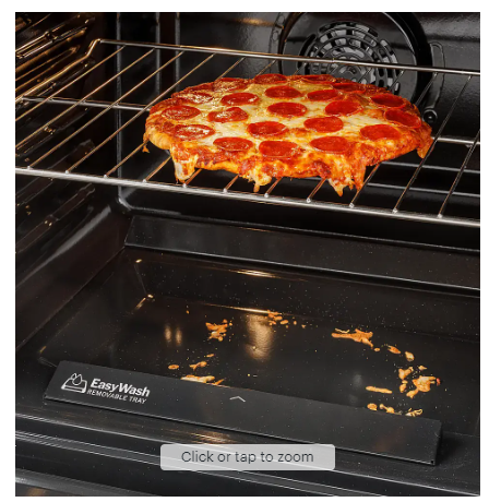 5.3 Cu. Ft. Slide-In Electric Convection Range with Steam Cleaning and Easy Wash Oven Tray - Slate