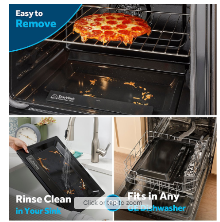 5.3 Cu. Ft. Slide-In Electric Convection Range with Steam Cleaning and Easy Wash Oven Tray - Slate