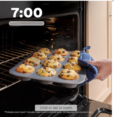 5.3 Cu. Ft. Slide-In Electric Convection Range with Steam Cleaning and Easy Wash Oven Tray - Slate