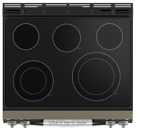 5.3 Cu. Ft. Slide-In Electric Convection Range with Steam Cleaning and Easy Wash Oven Tray - Slate