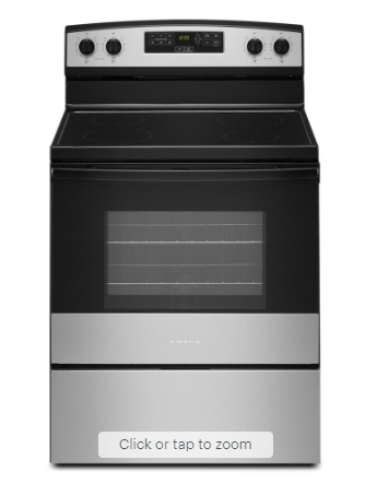 Amana - 4.8 Cu. Ft. Freestanding Electric Range - Stainless Steel
