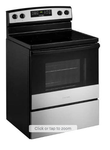 Amana - 4.8 Cu. Ft. Freestanding Electric Range - Stainless Steel