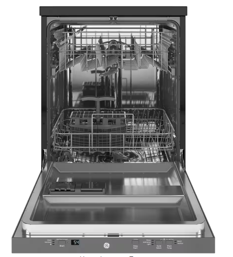 24 in. Top Control Portable Stainless Steel Dishwasher with Stainless Steel Interior, Sanitize, 54 dBA