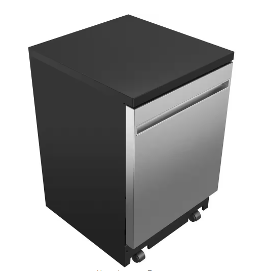 24 in. Top Control Portable Stainless Steel Dishwasher with Stainless Steel Interior, Sanitize, 54 dBA