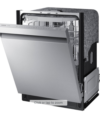 Samsung - Auto Release Dry Smart Built-In Stainless Steel Tub Dishwasher with 3rd Rack, Storm Wash, 46 dBA - Stainless Steel