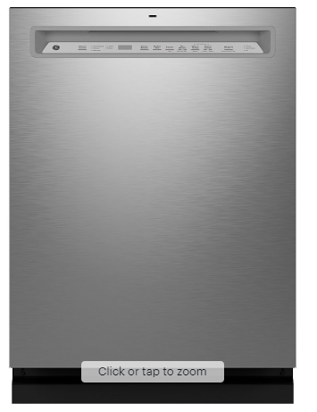 GE - Front Control Dishwasher with Stainless Steel Interior and Sanitize Cycle - Stainless Steel
