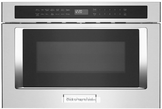 KitchenAid - 24" 1.2 Cu. Ft. Built-In Microwave Drawer - Stainless Steel
