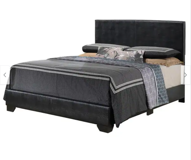 Aaron Upholstered Full Panel Bed -Brown