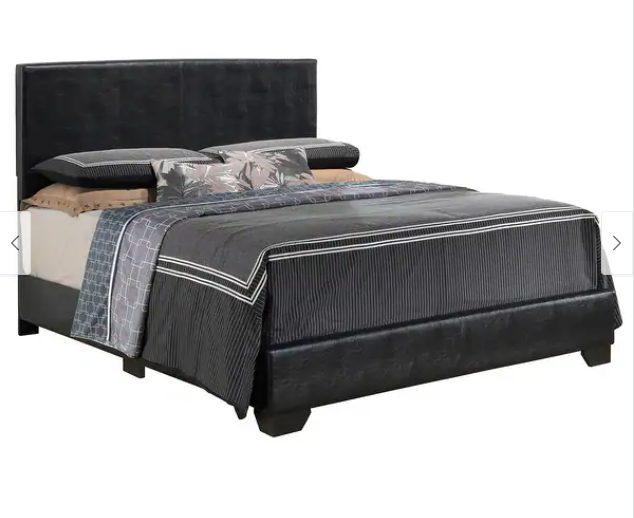 Aaron Upholstered Full Panel Bed -Brown