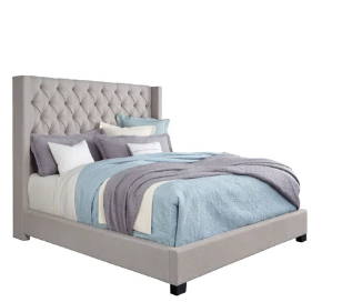 Teal Upholstered Queen Bed