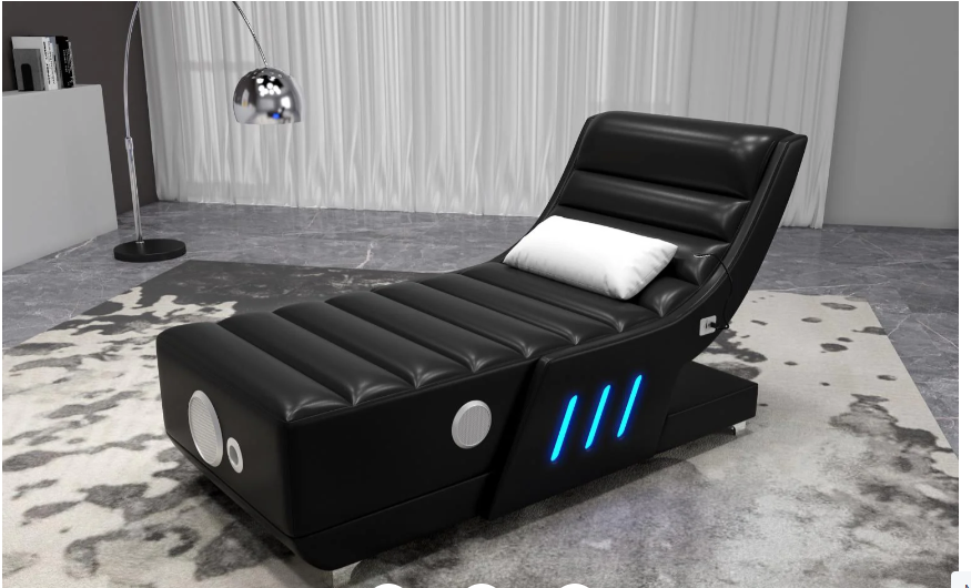 3 PC Sectional with Console, Bluetooth Speaker, Multi Color LED, USB Charger, Reading Light, Cup Holder
