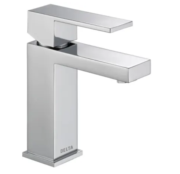 Single Hole Bathroom Faucet with Push Pop-Up Drain Assembly Chrome