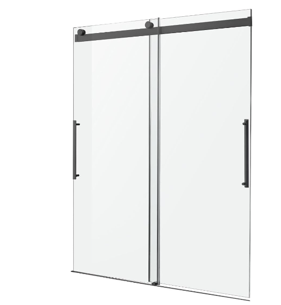 2 wheel frameless shower door 60' x 56'