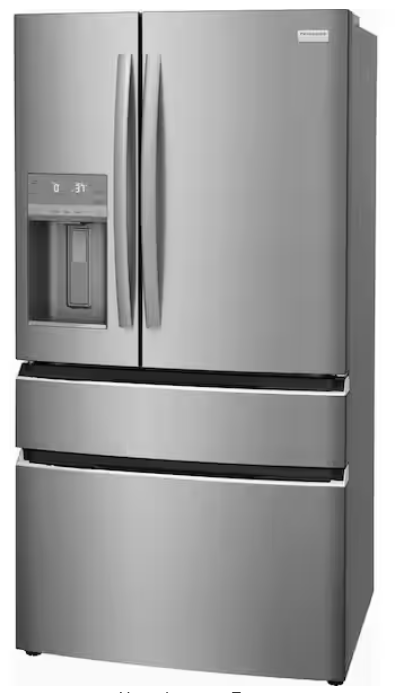 Frigidaire Gallery 36 in. 26.3 cu. ft. 4 Door French Door Standard Depth Refrigerator in Smudge-Proof Stainless Steel