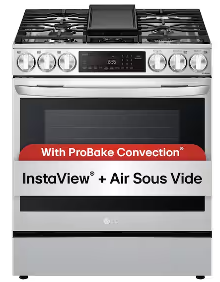 LG 6.3 CU.FT. IN SMART PROBAKE SLIDE-IN DUAL FUEL RANGE GAS