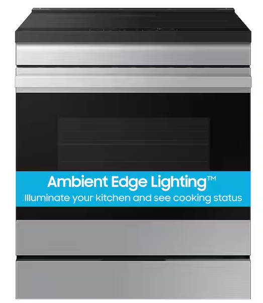 SAMSUNG BESPOKE 30 IN 4 BURNERS 6.3 CU. FT. AIF FRY CONVECTION OVEN SLIDE-IN SINGLE RANGE