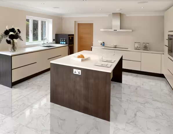 12" x 24" White Calacatta Porcelain