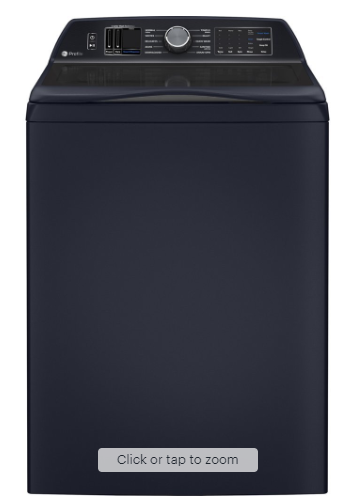 GE Profile - 5.3 Cu. Ft. High-Efficiency Smart Top Load Washer with Adaptive Smart Dispense - Sapphire Blue
