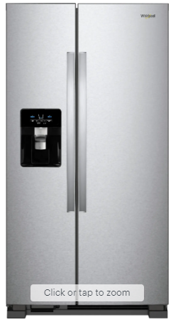 Whirlpool - 24.6 Cu. Ft. Side-by-Side Refrigerator - Stainless Steel