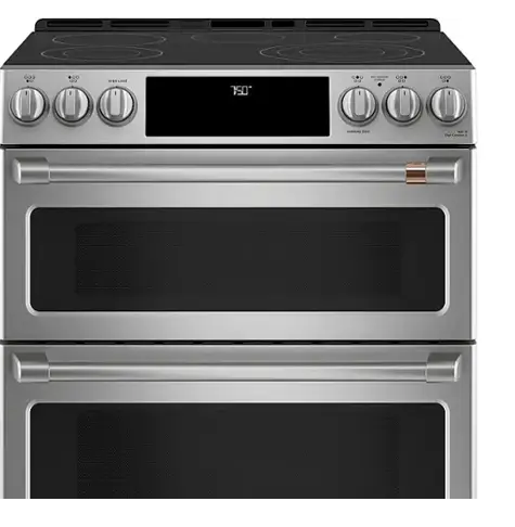 Café - 6.7 Cu. Ft. Slide-In Double Oven Electric True Convection Range with Built-In Wi-Fi, Customizable - Stainless Steel