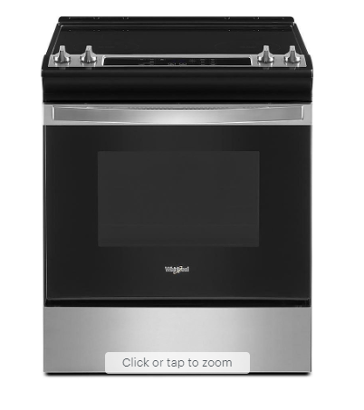 Whirlpool - 4.8 Cu. Ft. Slide-In Electric Range - Stainless Steel